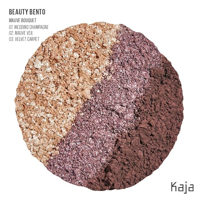 Kaja Eye Bento Collection - Bouncy Eyeshadow Trio | 17 Mauve Bouquet | Mauve Berry Tone | Vegan, Cruelty free