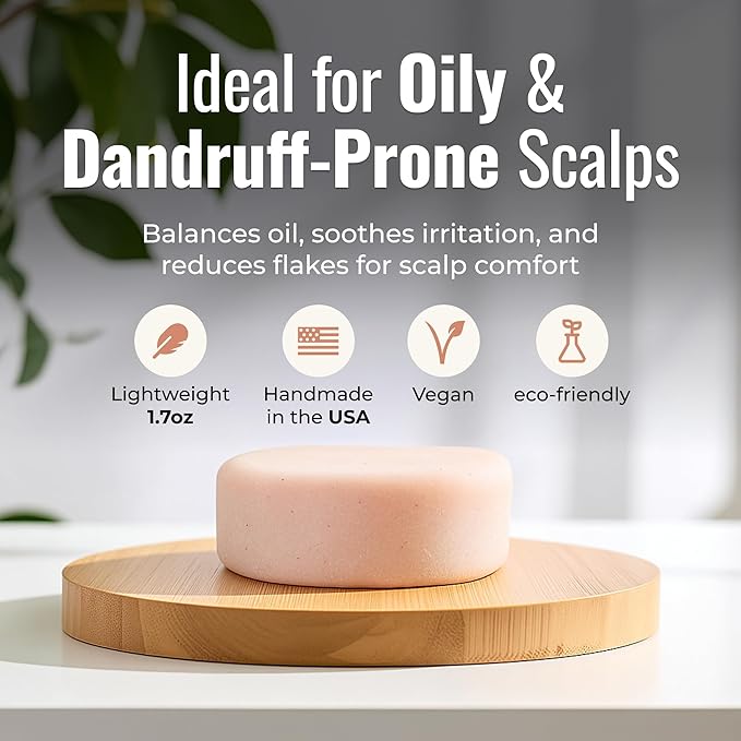 Driftwood Conditioner Bar, Vegan Solid Hair Conditioner for Oily Hair, Dandruff & Scalp Care, with Sandalwood, Lavender, Peppermint, Zero Waste, Travel-Friendly