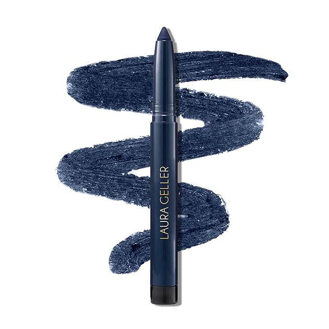 LAURA GELLER NEW YORK Kajal Longwear Kohl Eyeliner Pencil - Denim Kohl - Caffeine and Vitamin E - Smooth & Blendable Liner - Built-In Sharpener