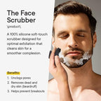 VWMYQ Face Scrubber 2 Pack Silicone Face Scrubber for Men Facial Cleansing Brush Silicone Face Wash Brush Manual Waterproof Cleansing Skin Care Face Brushes for and Exfoliating