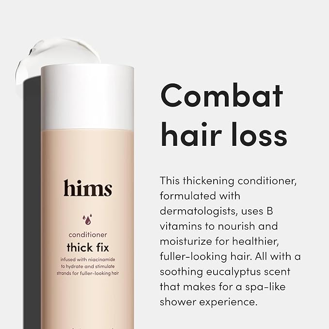 hims Thick Fix Conditioner - Hair Loss Conditioner With Niacinamide - Supports Hair Growth Treatment - Fresh Eucalyptus Grove, 2 pack, 6.4oz