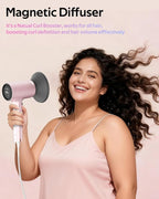 Professional Hair Dryer with Diffuser (Mera ProMax Ionic-X) - Fast Drying, Anti-Static Blowdryer Full Tool Set for Women & Stylists, 1-Button Cooling Mode, cUL Certified, Self-Cleaning, LED Screen