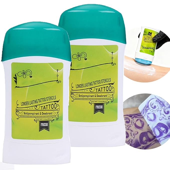 2pcs Tattoo Transfer Gel, Urknall Professional Stencil Gel Safe and Long-Lasting Tattooing Stencil Stick Creams for Body Art Makeup Transfering Soap Paste For Tattooing Supplies