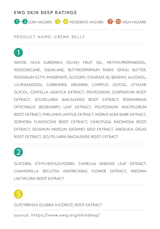 NOTHING FITS BUT Crème Belly Botaniceutical Maternity Herbal Vegan Cream for Stretch Marks Cream for Pregnancy with Rosemary, Green Tea and Chamomile Extracts (6.8 fl oz / 200ml)