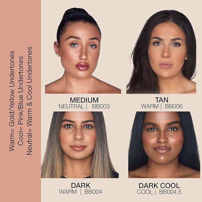 Bellapierre BB Cream SPF 20 – Mineral Sunscreen & Liquid Foundation, Lightweight Face Moisturizer with Buildable Coverage, Matte Finish, Non-Toxic, Paraben-Free, Cruelty-Free – 1.7 oz - Tan