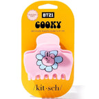 Kitsch BT21 Recycled Plastic Puffy Medium Hair Clips for Women, Medium Claw Clip for Thin & Thick Hair | Ideal Gifts for Women - COOKY, 1pc