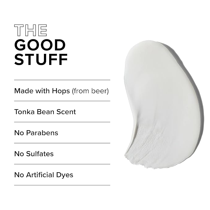 Blind Barber 30 Proof Hair Cream for Men - Styling Cream & Beard Tamer - Light Hold & Natural Shine - Paraben & Sulfate-Free, Water-Based Hair Products - Tonka Bean Scent (3.2 Fl oz)