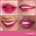 Laka Fruity Glam Lip Tint Mini, 1.9g/0.07oz, Glowing Lip Stain with Wide Color Spectrum, Hydrating & Lightweight Texture, Long-Lasting Bold Stain, Non-Sticky, Vegan, K-Beauty (#112 Ping-pong)