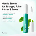 Korean Eyelash Growth Serum | Eyebrow Enhancer for Longer and Thicker | Biotin, Peptides & Centella | Prostaglandin-Free, Non-Irritating | Dual Applicator | Korean Skincare | 0.3 fl oz (10 ml)