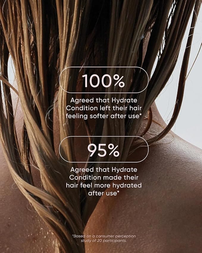 NAK Signature Hydrate Condition 350ml - Lightweight, Moisturizing Hair Conditioner - Protects, Detangles & Smooths Dry, Curly & Color-Treated Hair with Coconut Oil & Peptides - Vegan & Cruelty-Free