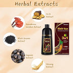 Bablabear Brown Hair Dye Shampoo for Gray Hair Coverage,Instant Hair Color Shampoo for Women and Men.500ml