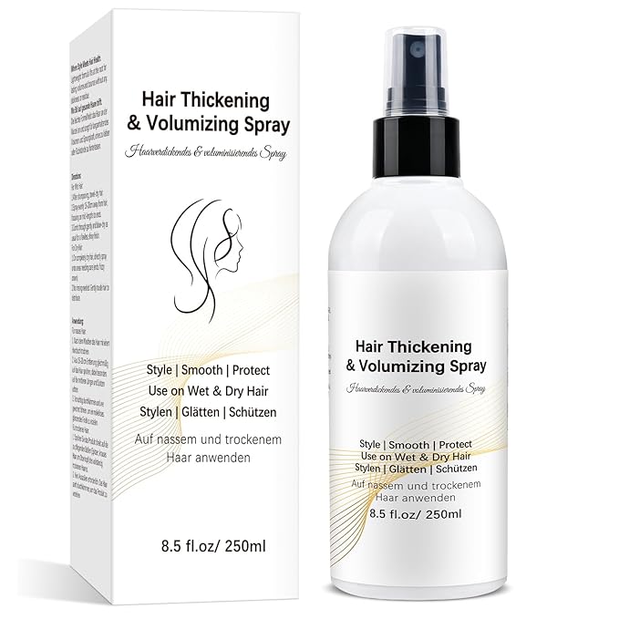 Hair Volumizer Thickening Spray (8.5 oz), Volume Texturizing Spray for Fine Hair Women & Men, Organic Ingredients, Protects, Strengthens & Repairs