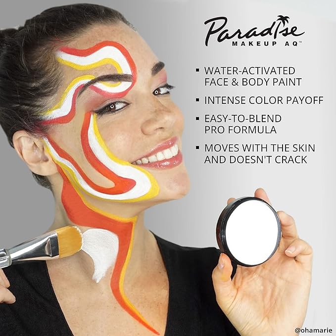 Mehron Makeup Paradise Makeup AQ Pro Size | Stage & Screen Performance, Face & Body Painting, Beauty, Cosplay, and Halloween | Water Activated Face Paint, Body Paint 1.4 oz (40 g) - Olive