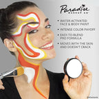 Mehron Makeup Paradise Makeup AQ Pro Size | Stage & Screen Performance, Face & Body Painting, Beauty, Cosplay, and Halloween | Water Activated Face Paint, Body Paint 1.4 oz (40 g) - Foxy