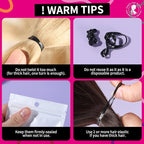 Teenitor Black Hair Elastics Ties, 300pcs Rubber Bands Hair Soft Elastic Bands