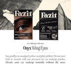 Fazit Makeup Patches - Onyx Wing Eyes - Glow Up Make-Up Patches - Cute Glitter Makeup Accessories For Women - Cosmetic Glitter For Face