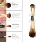LAURA GELLER NEW YORK Geller To-Go 4-in-1 Travel Makeup Brushes - Interchangable Portable Makeup Brush for Travel - Includes Face and Eyeshadow Brushes for Makeup On the Go
