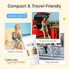 Face Sunscreen SPF 50 with Snail Mucin – Hydrating Daily Lightweight Body Sunscreen, Non-Greasy & Non-White Cast, Sensitive Skin-Friendly 50g