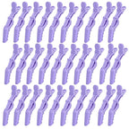 30 Pcs Alligator Hair Clip for Styling Sectioning - Salon Hair Clip for Thick Hair, Plastic Hair Styling Clip with Wide Teeth & Double-Hinged Design (Purple)