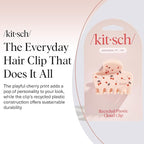 Kitsch Medium Hair Clips for Women – Strong Hold Claw Clips for Thick or Thin Hair – Recycled Plastic, Non-Slip, Durable – Cherry Print | Ideal Gifts for Women – 1pc