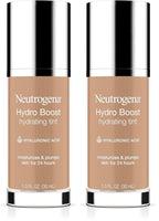 Neutrogena Hydro Boost Hydrating Tint with Hyaluronic Acid, Lightweight Water Gel Formula, Moisturizing, Oil-Free & Non-Comedogenic Liquid Foundation Makeup, 40 Nude Color, 1.0 fl. oz (Pack of 2)