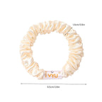 Scrunchies Silk Satin Hair Ties - Small Mini Thin Elestics Ponytail Holder Hair Bands Skinny Scrunchy For Thick Curl Hair No Crease Hair Ties Soft Accessories No Hurt Your Hair for Women and Girls