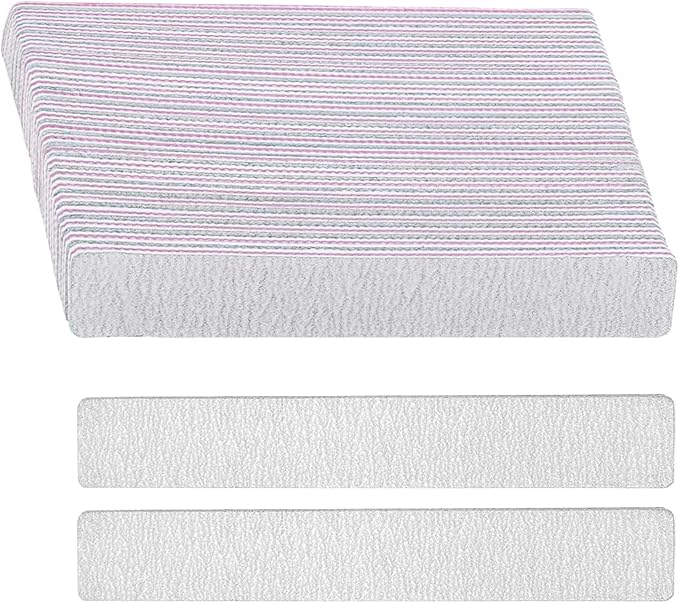 21 Pcs Nail File 100/180 Grit Nail Files,Gray Double Sided Emery Boards,Professional Nail Files for Natural and Acrylic Nails