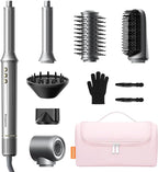 Easywave 7 in 1 Hair Dryer Brush: 110,000 RPM High-Speed Blow Dryer with Negative Ions for Frizz-Free Styling Fast Drying Auto Curling Volumizing Straightening, Hot Air Brush with Travel Bag