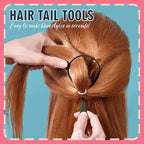 TsMADDTs Small Hair Ties Set, 2000PCS Rubber Bands with Organizer Box, 7 Natural Colors Clear Black Brown, Rat Tail Comb