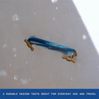 WAVEY Quality Hair Comb for Men and Women, Recycled Ocean Plastic, 7 Inches length perfect for home and travel, Wide and Fine Tooth for thick, thin, wavy, straight and curly hair styling - BLUE