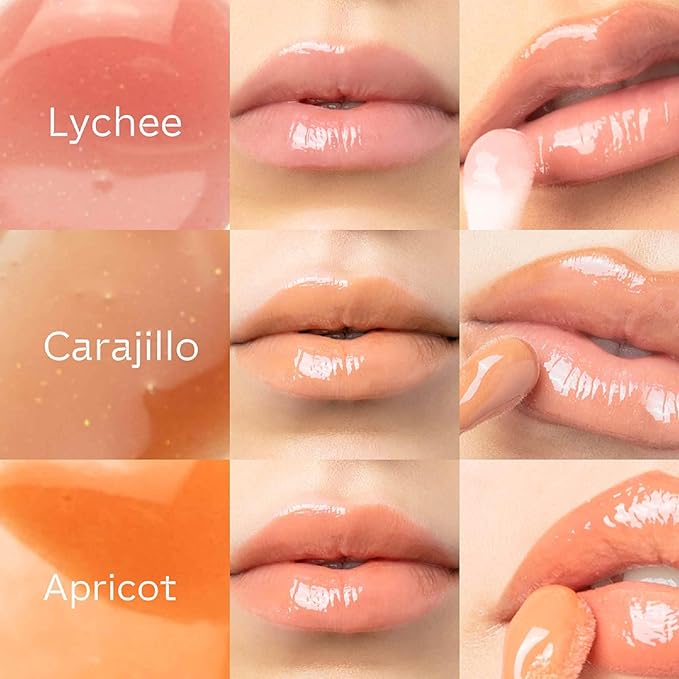 SARELLY, Lip Gloss + Shimmer, Lychee Mojito & Dazzling Flakes, Makeup, Vegan Lip Shine, Sarelly Creative Lab