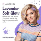 36 Pcs Star Hair Clips, Y2k Cute Snap Barrettes for Women Thin Thick Hair, Colorful Kawaii Girls Rave Accessories Glitter Non Slip Metal Hairclips Assorted Sizes (Purple)