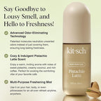 Kitsch Hair Perfume for Women - Pistachio Latte | Clean, Deodorizing & Patented Odor-Eliminating Technology Hair Spray & Body Mist - Freshen Hair, Body & Pillows - Coconut & Warm Coffee Scent - 50mL