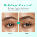 Korean Eyelash Growth Serum | Eyebrow Enhancer for Longer and Thicker | Biotin, Peptides & Centella | Prostaglandin-Free, Non-Irritating | Dual Applicator | Korean Skincare | 0.3 fl oz (10 ml)