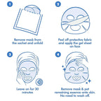 Ebanel 5 Pack Hydrogel Collagen Face Mask with Hyaluronic Acid, Vitamin C, Peptide, Aloe, Instant Brightening Hydrating Face Masks Skincare Korean Sheet Mask, Skin Firming, Lifting Anti Aging Masks