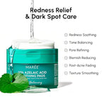 MAREE Azelaic Acid Acne Clearing Pads – Exfoliating Pads with Glycolic & Hyaluronic Acid for Face – 10% Azalecic Acid & Centella Redness Soothing Pad – Zero Pore Facial Toner Pad – Acido Azelaico