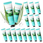 16PCS Travel Size Aloe Vera Gel,Soothing After Sun Lotion for Face and Body,Organic Hydrating Aloe Vera Gel for After Sun Care,Instant Cooling,Refreshing Face Moisturizer Set, 1.05 Oz