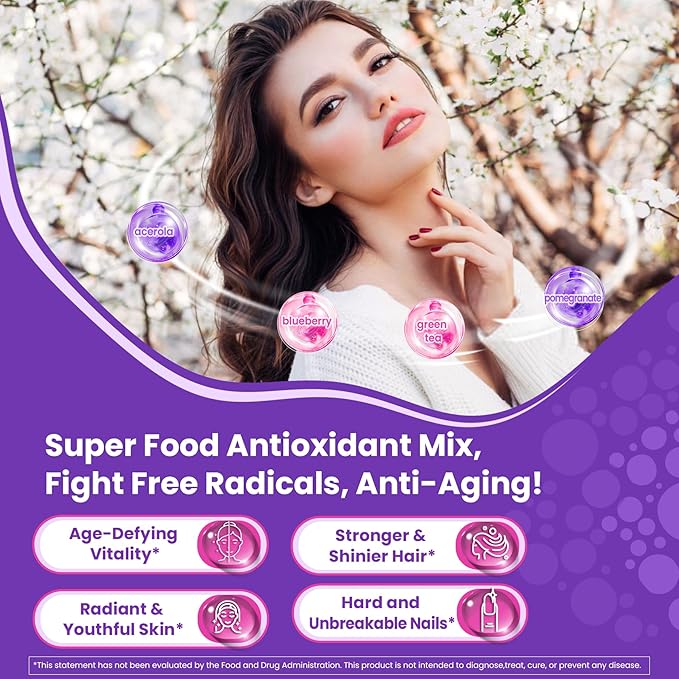 2 Pack Collagen Gummies for Women & Men 3000mg, Hydrolyzed Collagen Peptides with Antioxidant Blend & Digestive Enzymes, Multi Collagen (Type I,II,III,V,X) for Anti-Aging, Hair, Skin, Nails,Sugar Free