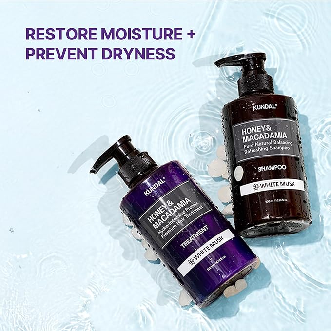 KUNDAL Korean Shampoo and Conditioner Set [Baby Powder] Salon-quality, Long Lasting Scent, Moisturizing, Sulfate-Free, Argan & Macadamia Oil, Korean Hair care, 16.9 fl oz each, Stocking Stuffers