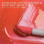 FITGLOW Beauty Lip Colour Serum | Hydrating Lip Gloss | Plumping Anti-Aging Lip Treatment | Natural Shine with Pomegranate Sterols & Collagen | Buildable Color for Dry Chapped Lips | Juice - 10g