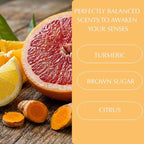 SpaScriptions Turmeric & Vitamin C Body Wash – Brightening Gentle Exfoliation Shower Gel Scrub for Men & Women with Brown Sugar & Hyaluronic Acid for Radiant Glowing Skin, Scented, Paraben Free, 32oz