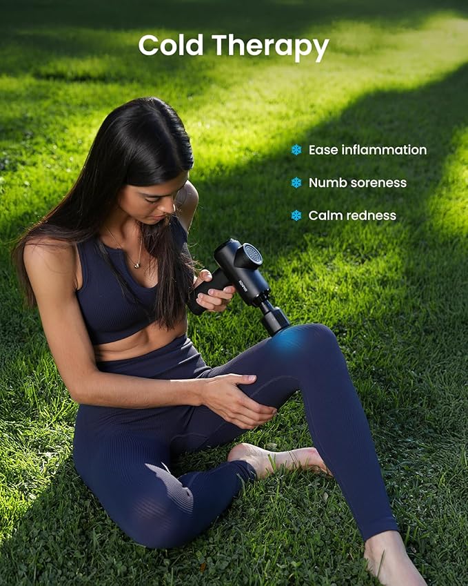 RENPHO Active Thermacool 2 Massage Gun with Heat and Cold, New Year's Gifts, [2025 Upgraded] Percussion Deep Tissue Handheld Neck Massager, FSA Approved, Muscle Masajeador for Men Women Athletes HSA