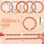 Hair Ties No Damage - 10PCS Ponytail Holders - Elastic Hair Ties for Thick Hair - Braided Hair Bands for Women Girls's Hair - Persimmon Orange