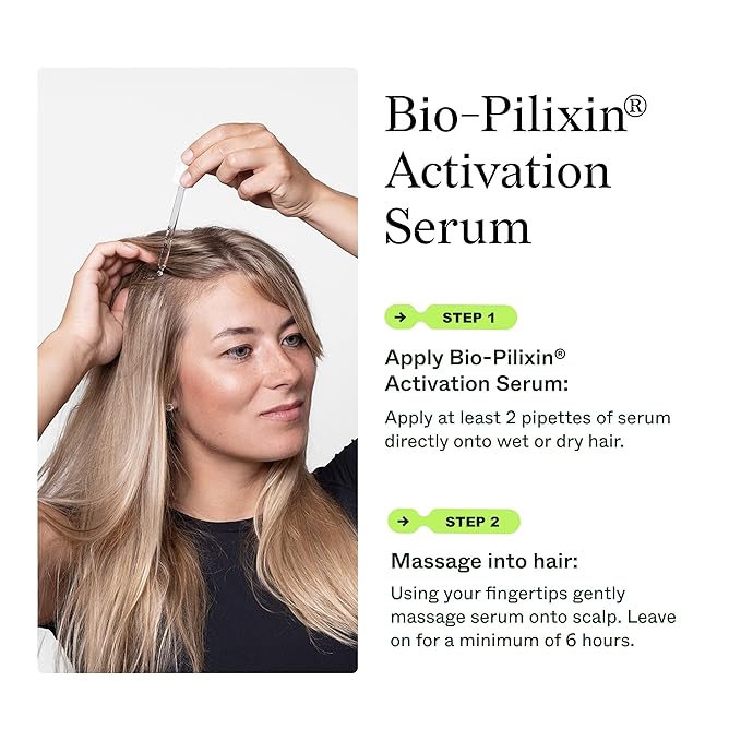 Scandinavian Biolabs Bio-Pilixin® Serum For Women | Helps Reduce Hair Loss Due to Breakage, Help Activates Hair Growth, Stem Cell Technology, Drug-Free Daily Use, Clinically Tested, 100 mL/ 3.4 Oz