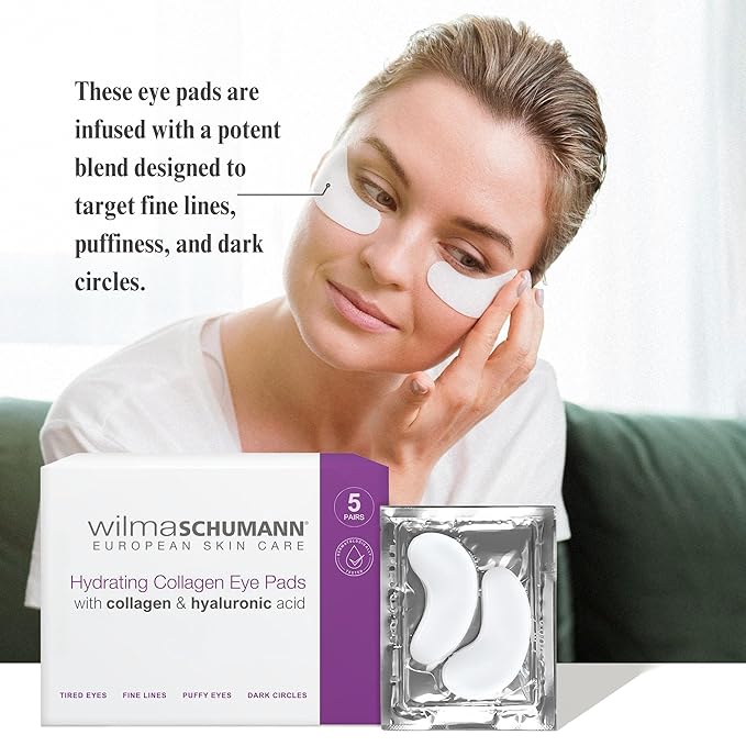 WILMA SCHUMANN Collagen Under Eye Patches, Dark Circle & Wrinkles Under Eye Mask, Pack of 5