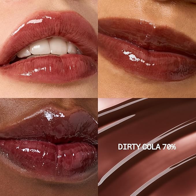 fwee 3D Voluming Gloss 70% (Rich) | High Shine, Non-Sticky Lip Gloss for Makeup | Long-Lasting, Moisturizing Gel Formula – Dirty Cola 70% | 30% & 70% Pigment Options | Stocking Stuffers | 5.3g