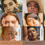 2 Pcs Freckle Pens, Natural Lifelike Freckles Makeup Tool - Dark Brown + Light Brown