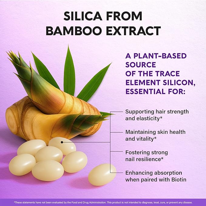 Biotin 10000mcg with Silicon - Pharmaceutical Grade Biotin Supplement for Women - Hair Growth Support, Skin & Nails - Max Strength & 100% Bioavailability - Made in USA - 120 Softgels, 120 Days Supply