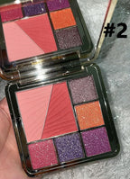 All-in-One Eyeshadow Palette, 7 Colors Eye Shadow Palette, Glitter, Matte, Shimmer Eyeshadows, Blush, Highlighter Contour Makeup Palettes, Highly Pigmented Waterproof Long Lasting. (Color 2)