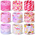 54Pcs Hair Ties for Girls and Women, Nylon Hair Elastics Hair Bands Ponytail Holders Soft Hair Ties No Damage for Girls Thick Straight Curly Hair Multi-colored (Multi-colored B)